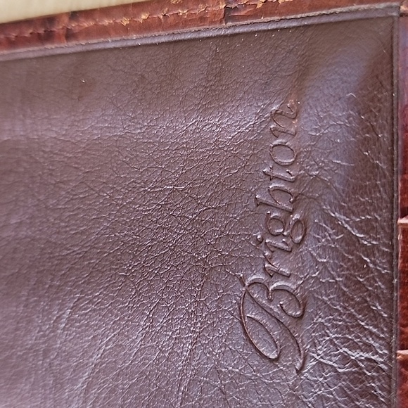 Brighton Brown Crocodile-Embossed Leather Clutch/Wallet - Picture 11 of 11